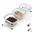15° Tilted Glass Raised Cat Bowls V403374