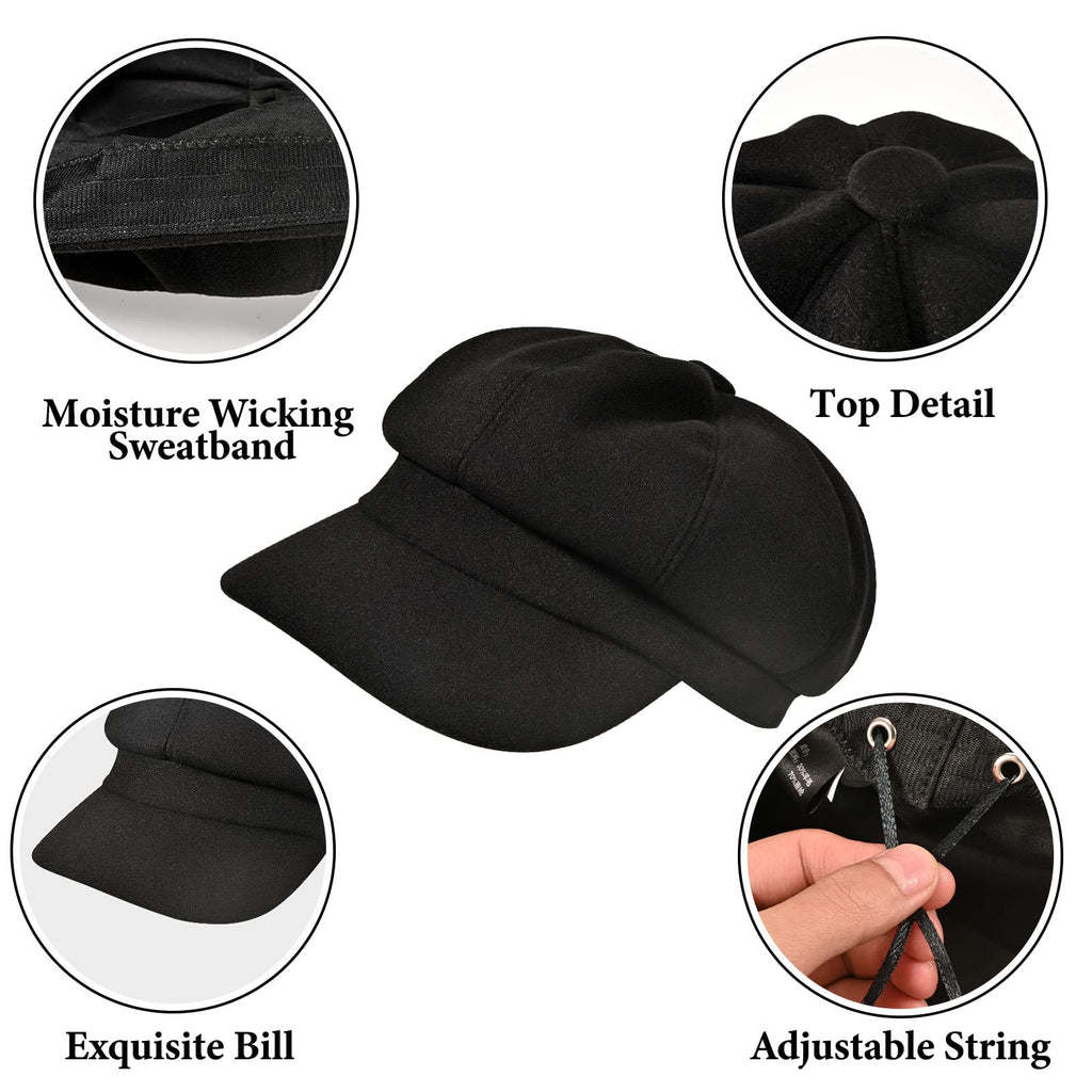 Wool Blend Newsboy Cap O2837