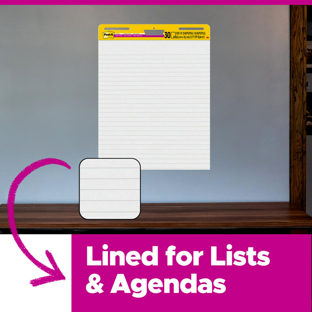 White Lined Easel Pad, 25 x 30 in, 2 Pads K67861