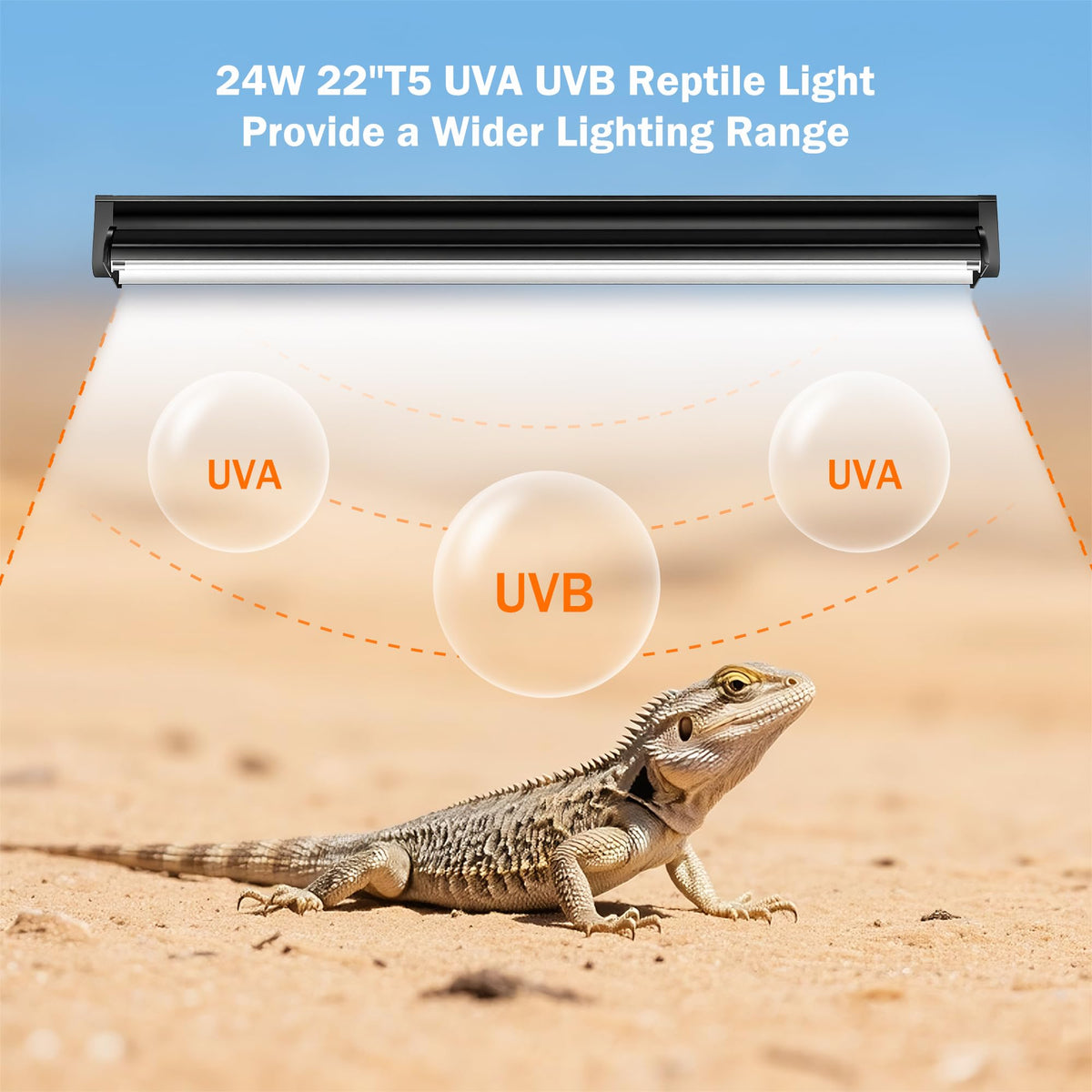 24W 22" UVB Reptile Light Fixture X571253