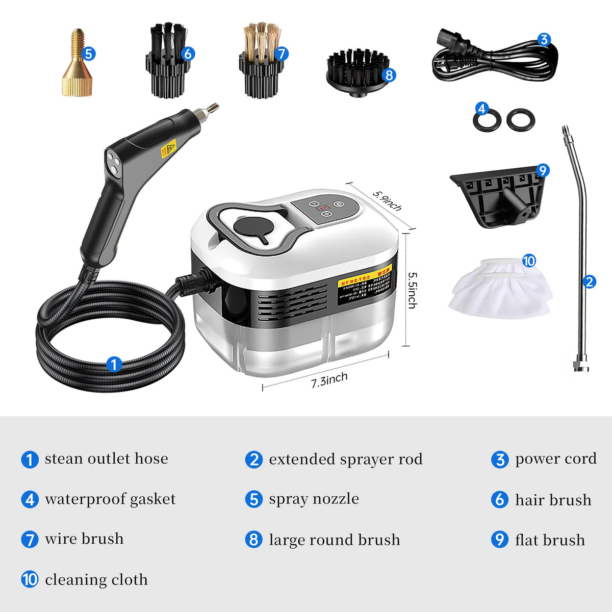 2500W Handheld Steam Cleaner S1859
