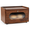 Wooden Bread Box with Acrylic Window N25286