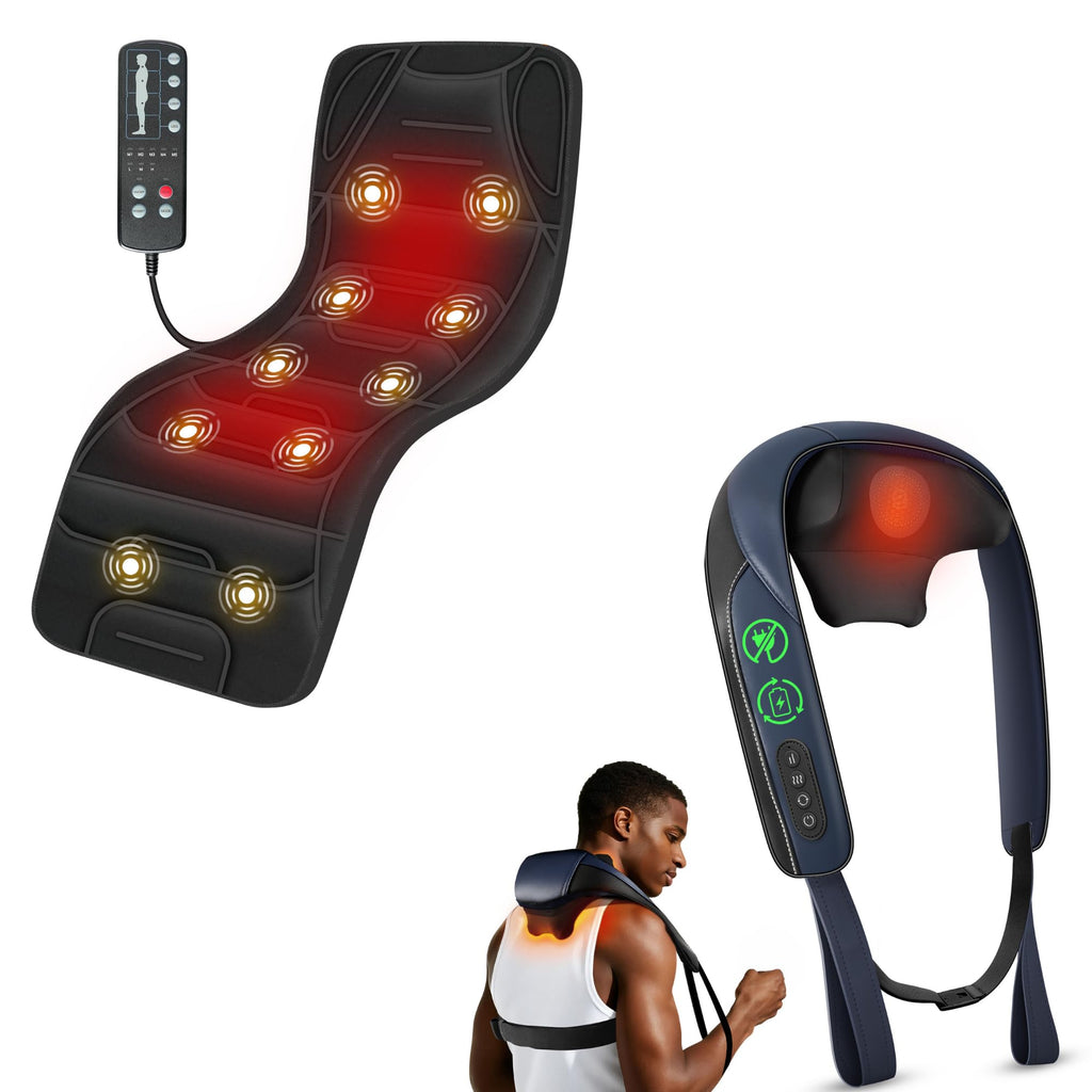 Full Body Massage Mat with Heat & Shiatsu Neck Massager B431