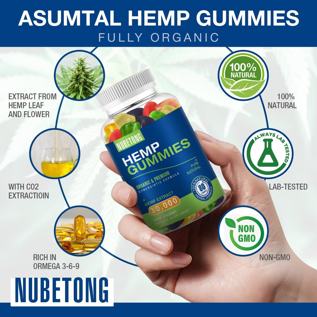 Organic Hemp Gummies Supplement 2 Packs H366536