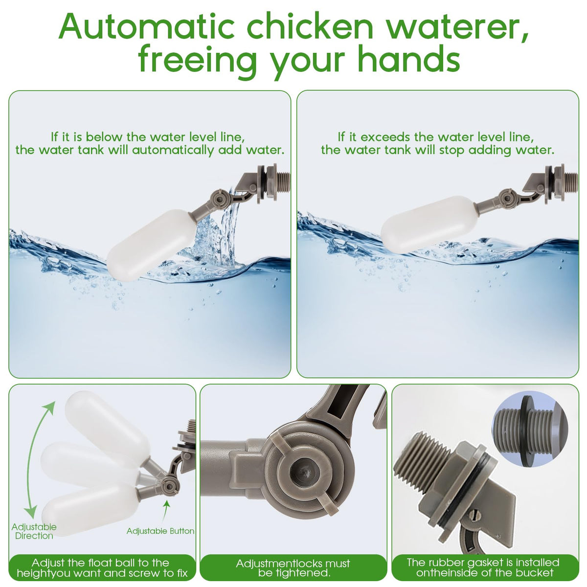 Automatic Chicken Waterer with Four Water Cups X873
