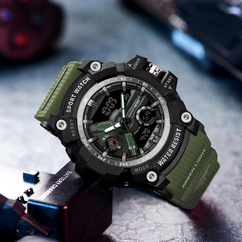 Waterproof Fluorescent Green Digital Watches D89365