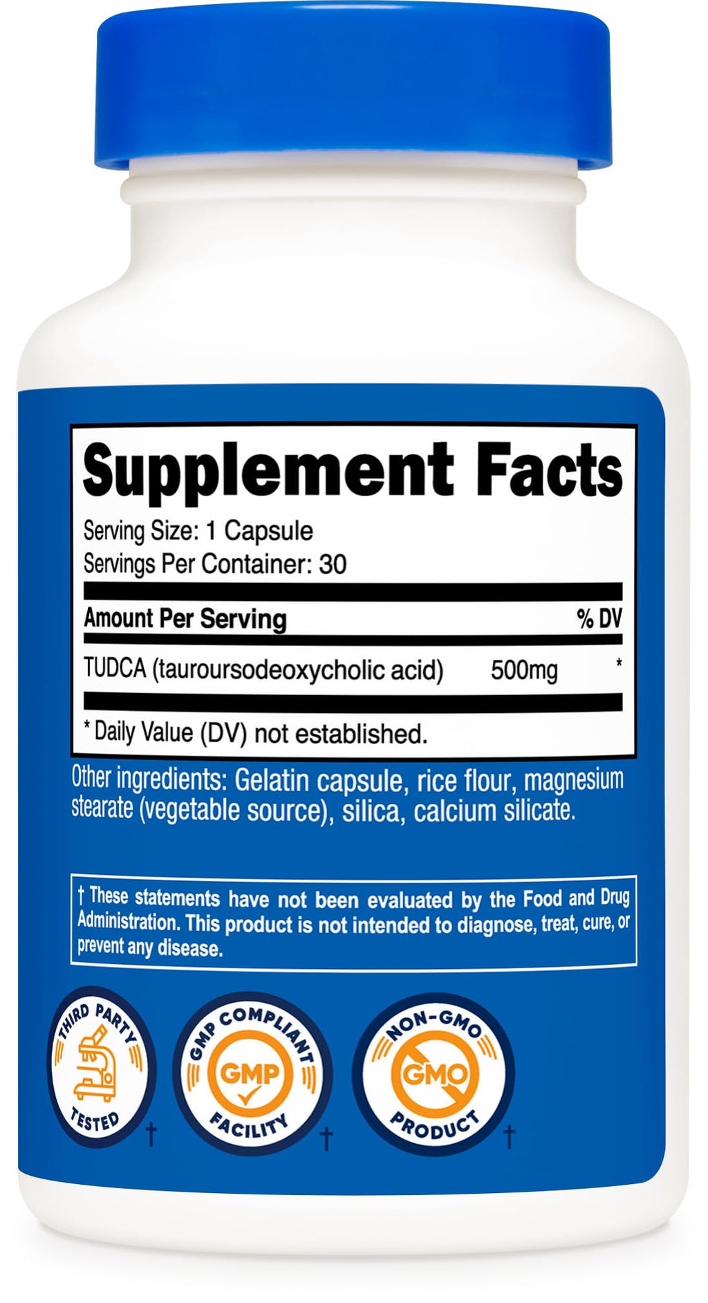 Tudca 500mg 30 Capsules Gluten Free A868504