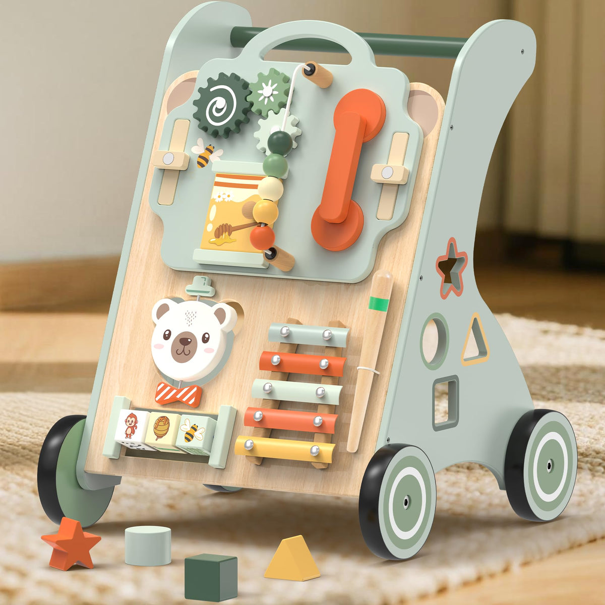 Wooden Sit-to-Stand Baby Walker I718