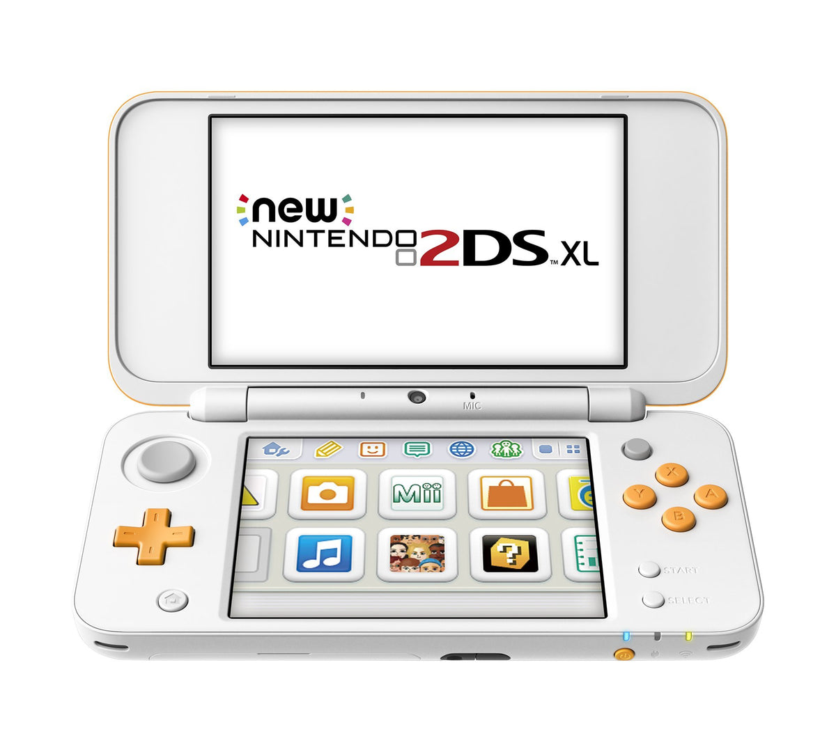 White Orange 2DS XL Console U4250