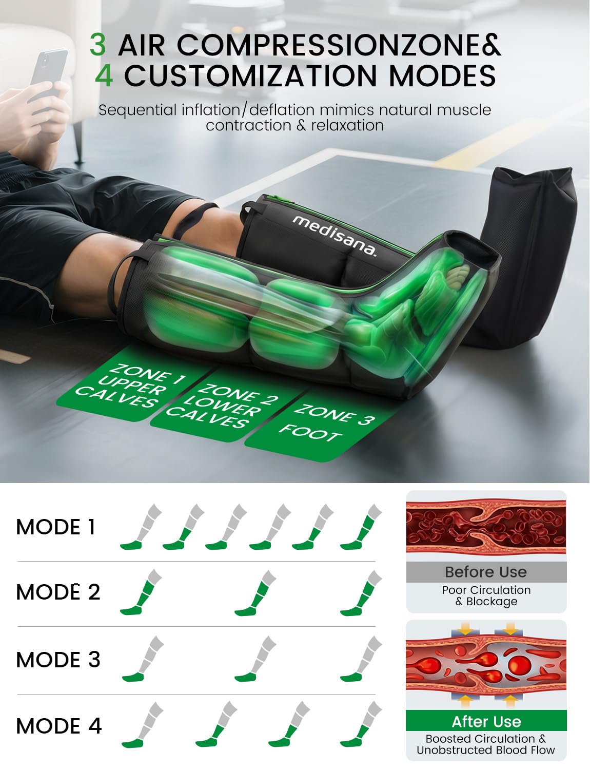 Leg Compression Massager with Heat G3466