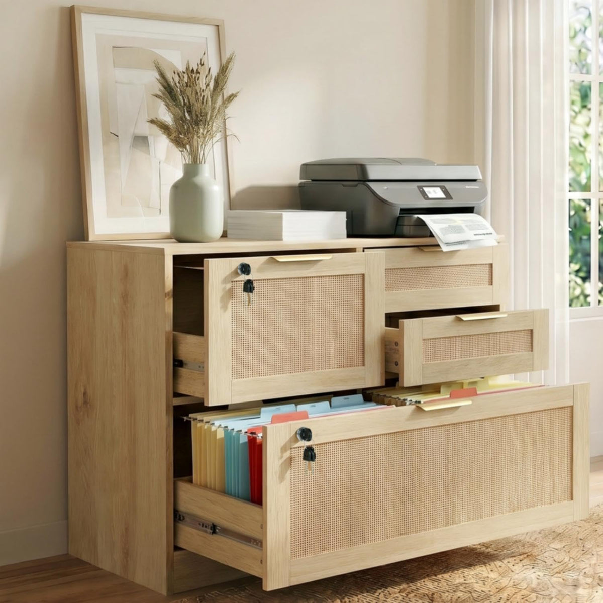 4 Drawer File Cabinet with Lock J74643