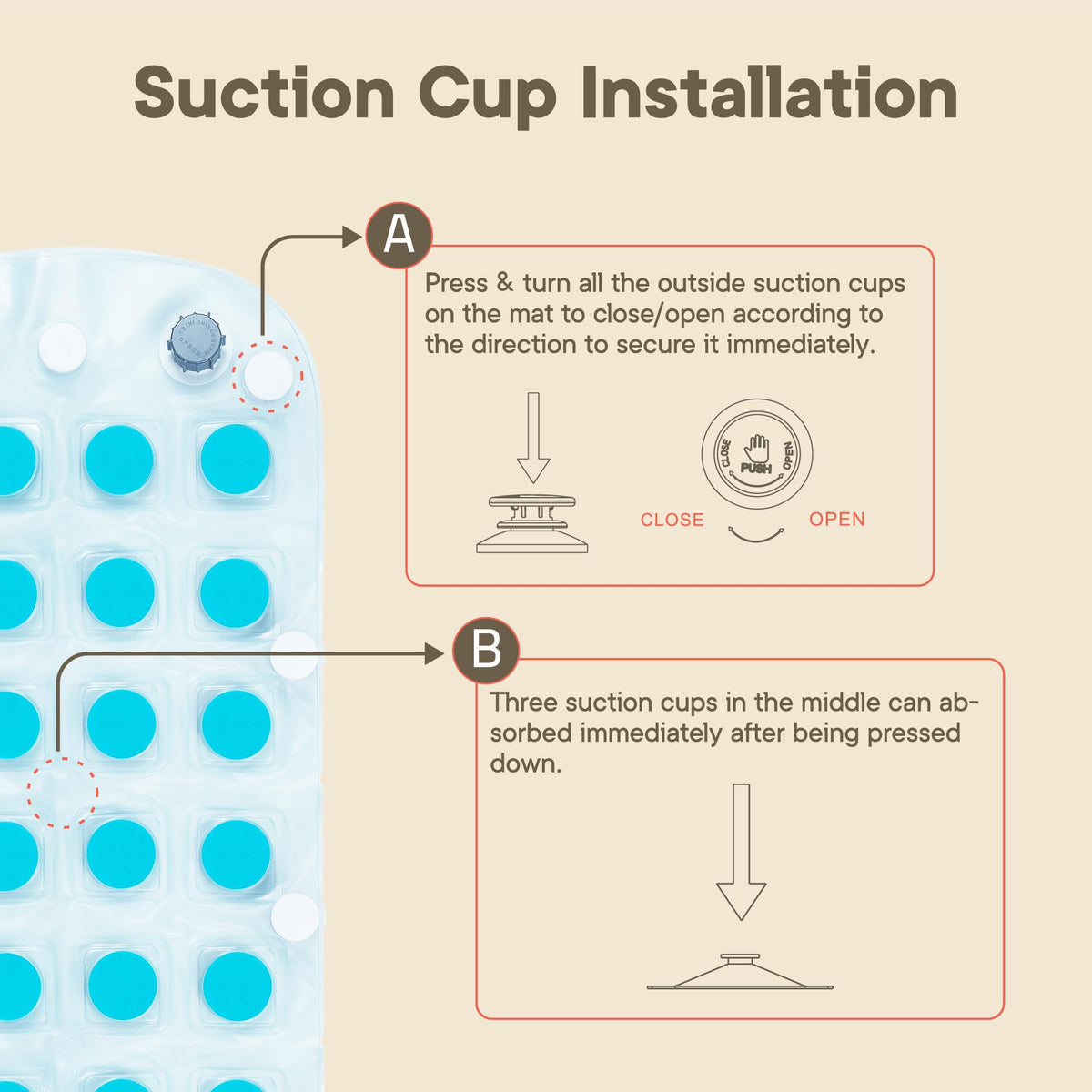 Bath Massager Mat with Adjustable Bubbles and Remote Control K634038