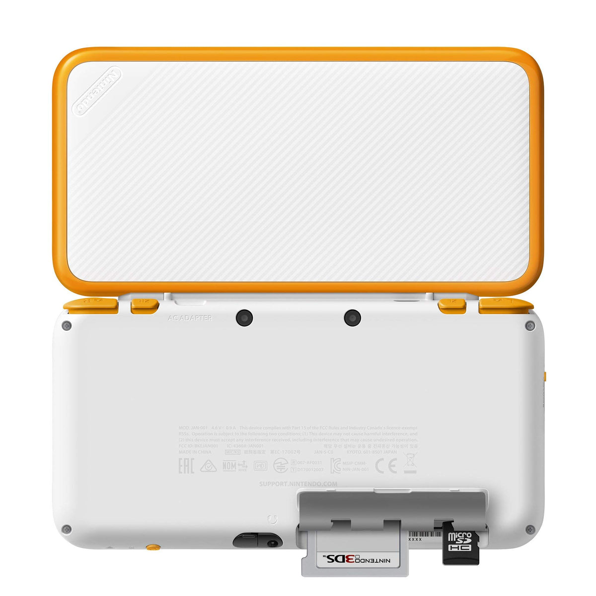 White Orange 2DS XL Console U4250