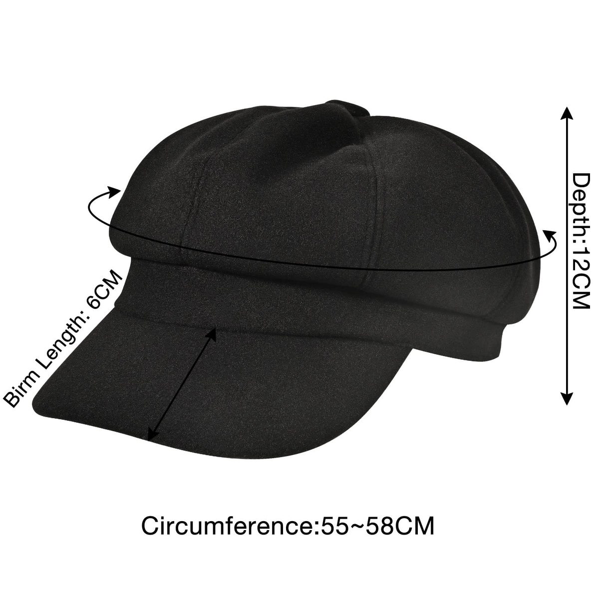 Wool Blend Newsboy Cap O2837