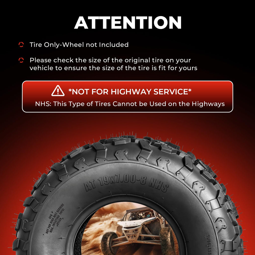 19x7-8 ATV/UTV Tires Set of 2 V706