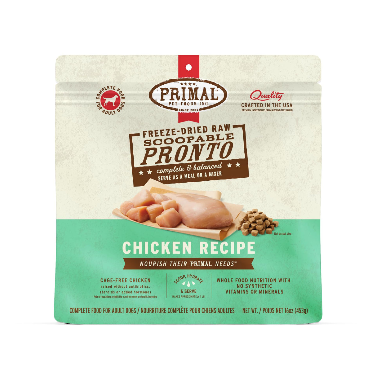 Freeze Dried Chicken Dog Food 16 oz B2447