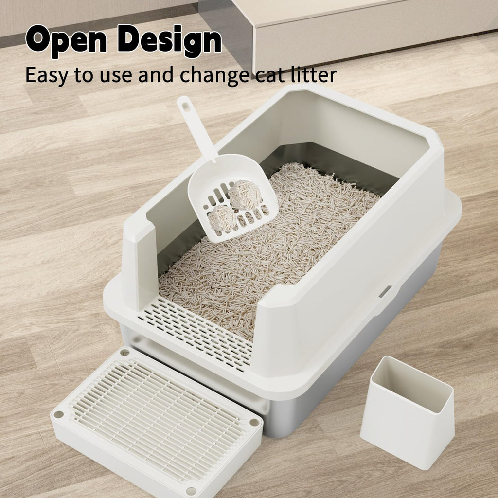 Stainless Semi-Closed Litter Box A129