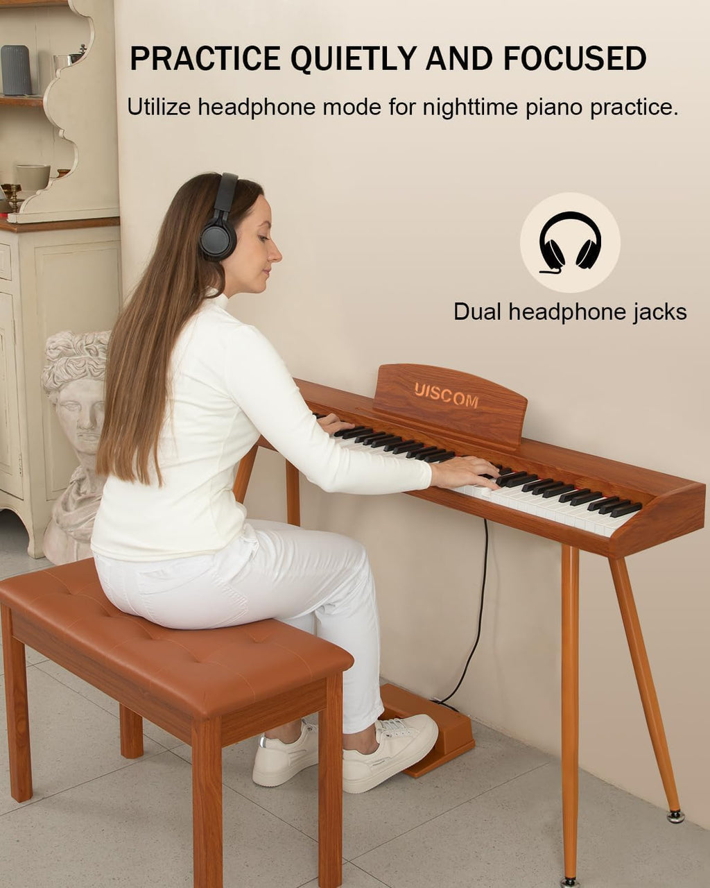 88 Key Semi-Weighted Digital Piano Keyboard J1537