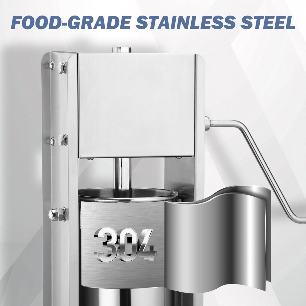 7L Stainless Steel Manual Sausage Stuffer B12813