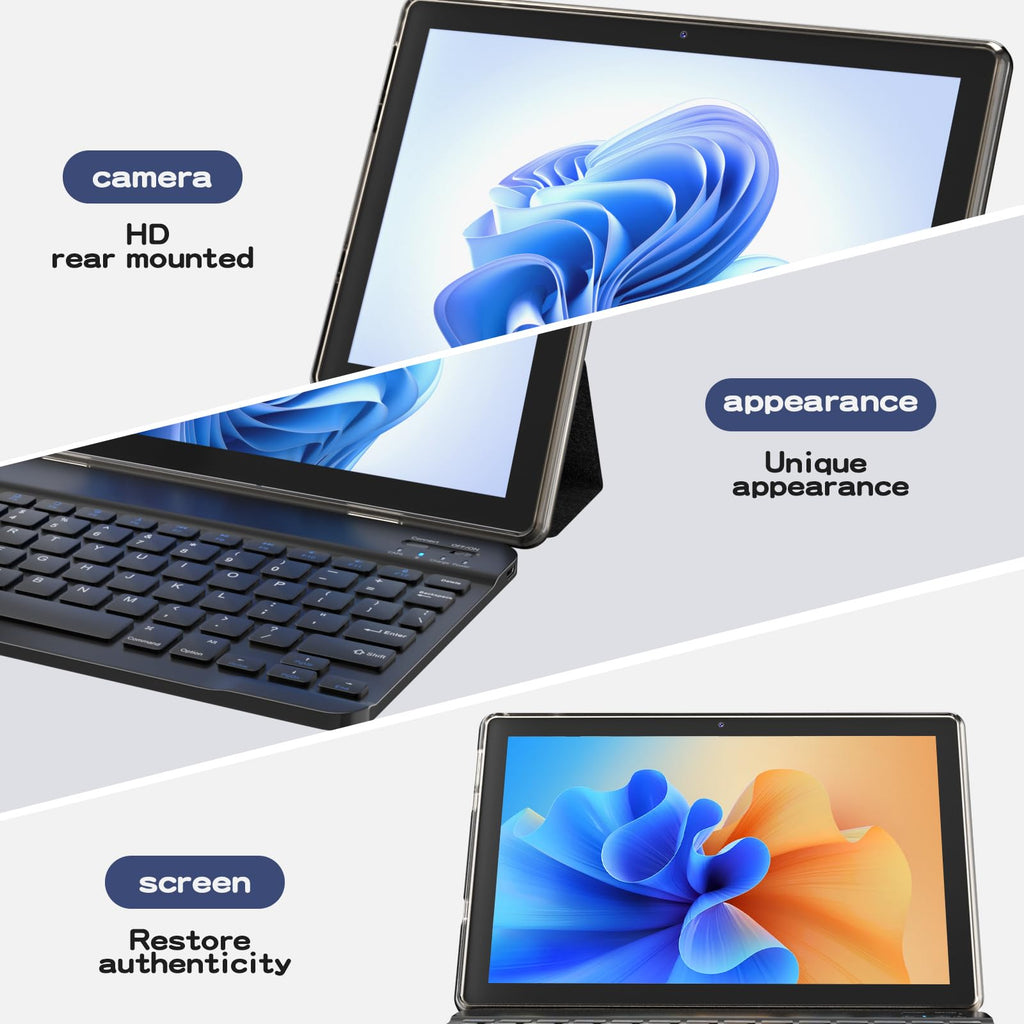 Android 15 Tablet 10 Inch 18GB RAM 128GB ROM Black Q283738