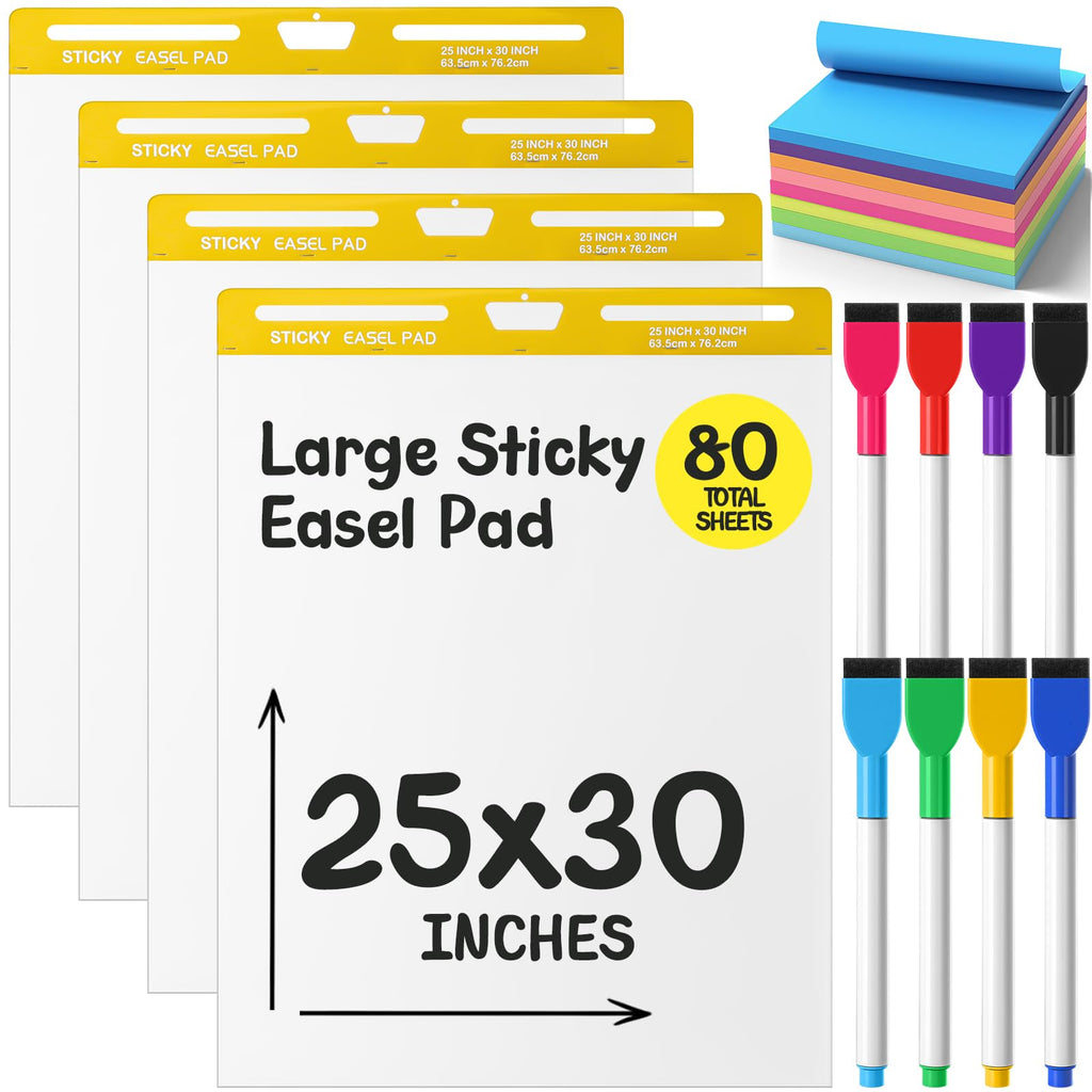 Thickened Sticky Easel Pad, 25 x 30 In, 20 Sheets/pad F501550