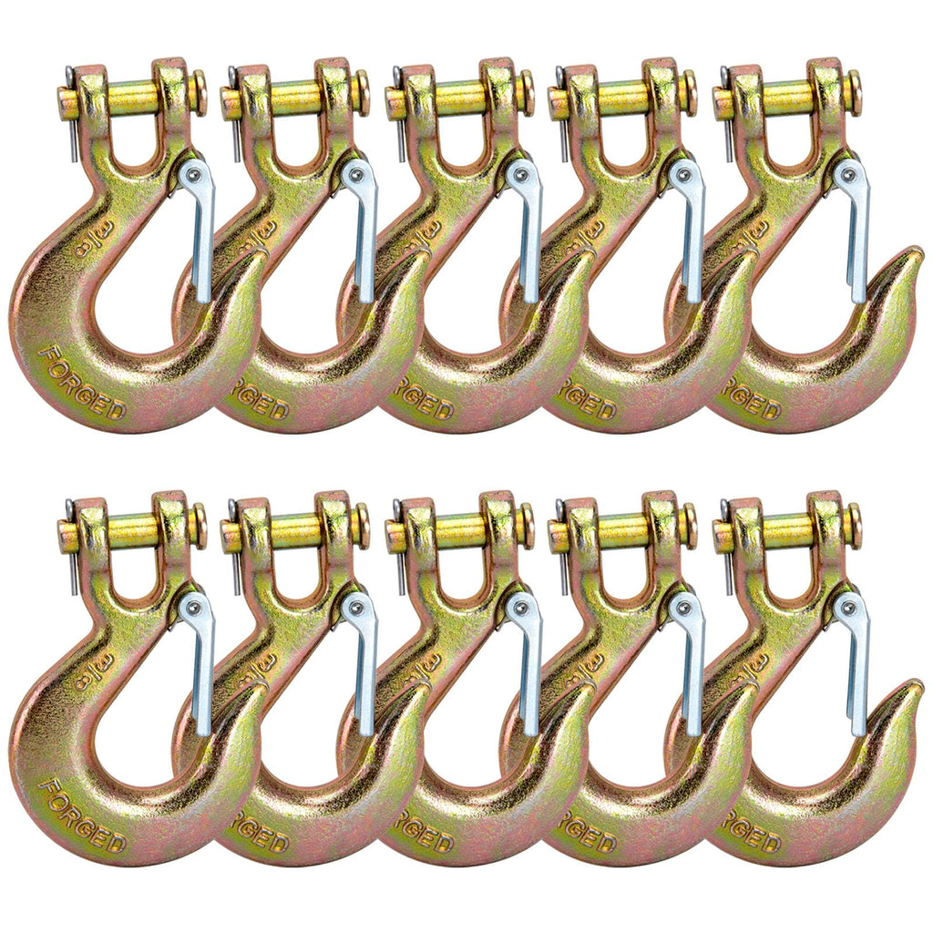 3/8 Chain Hooks with Safety Latch, 10 Pack A26501
