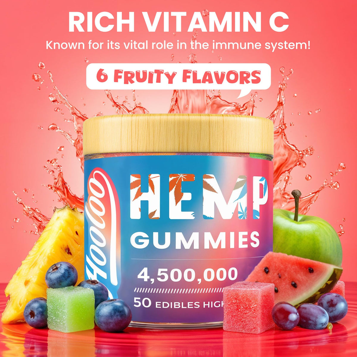 Hemp Gummies 6 Fruity Flavors Y314255