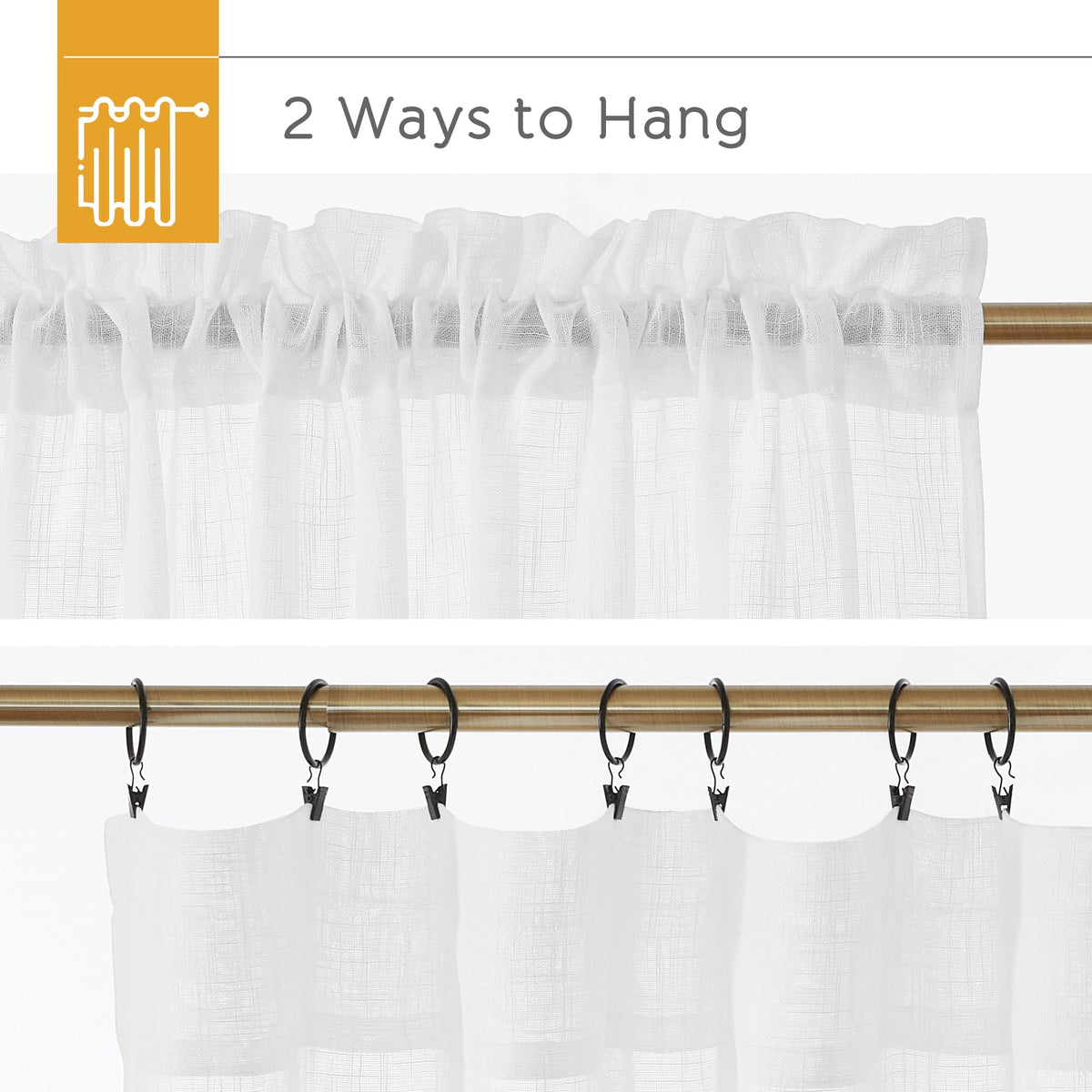 White Sheer Curtains 90 inches Long F4676