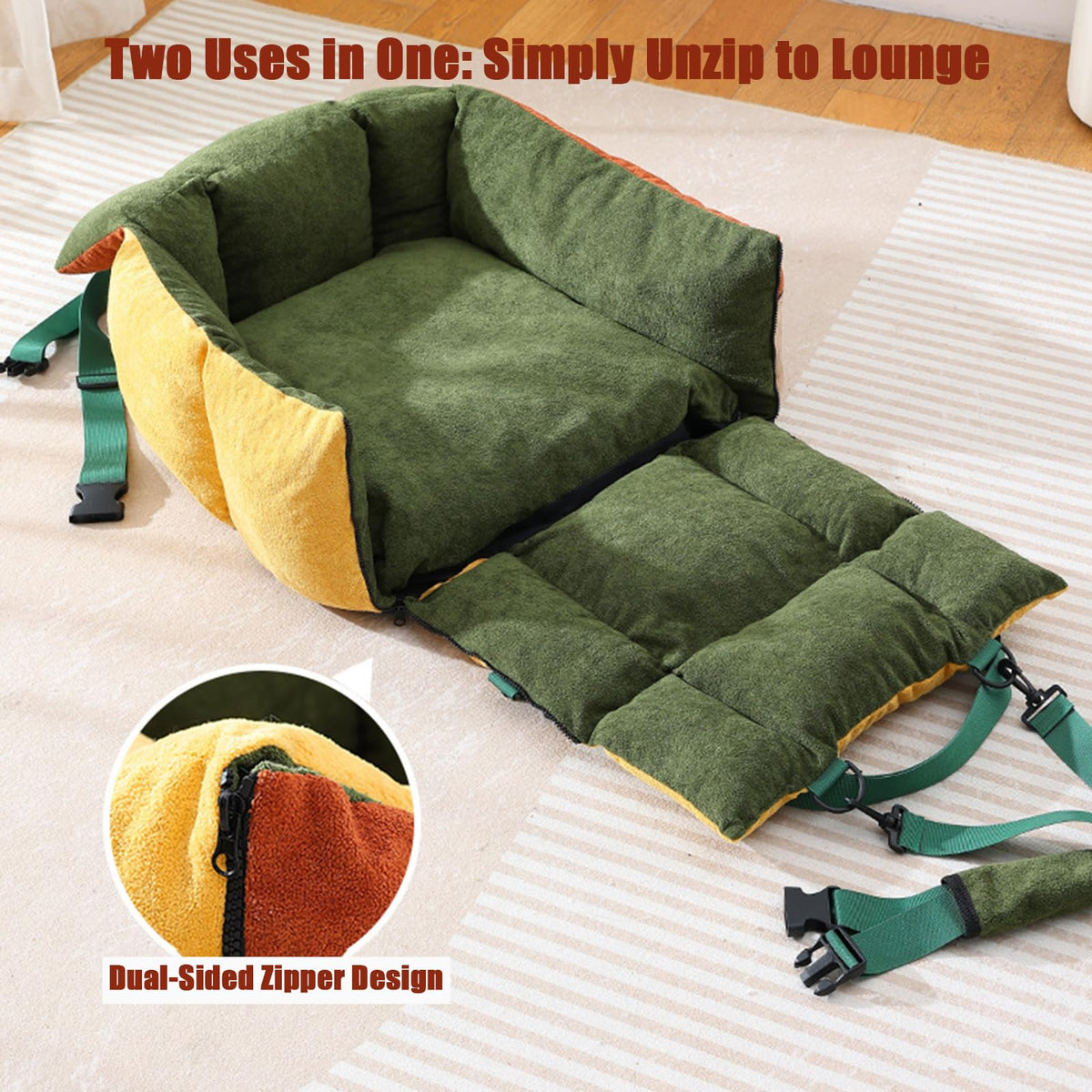 2-in-1 Elevated Dog Car Seat U561056