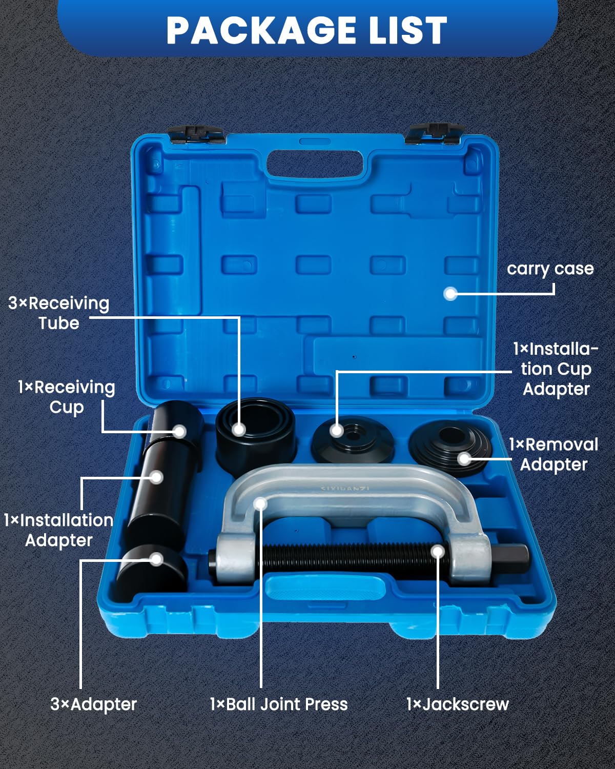 10-Piece Ball Joint Press and Removal Kit U2560