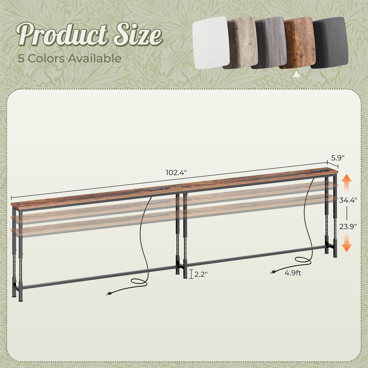 Sofa Table with Power Outlets X98197