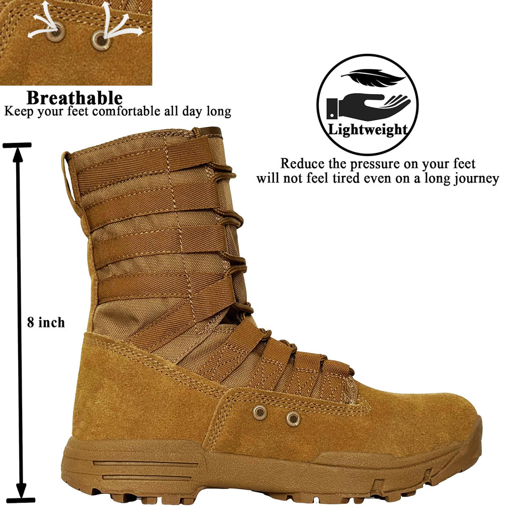 Suede Leather Lightweight Tactical Combat Boots V36592