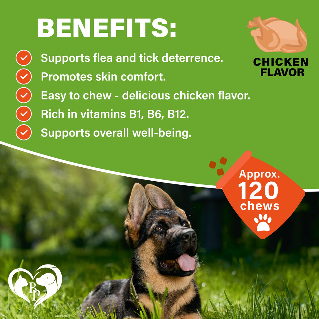 Chewable Flea and Tick Prevention Pills for Dogs A697869