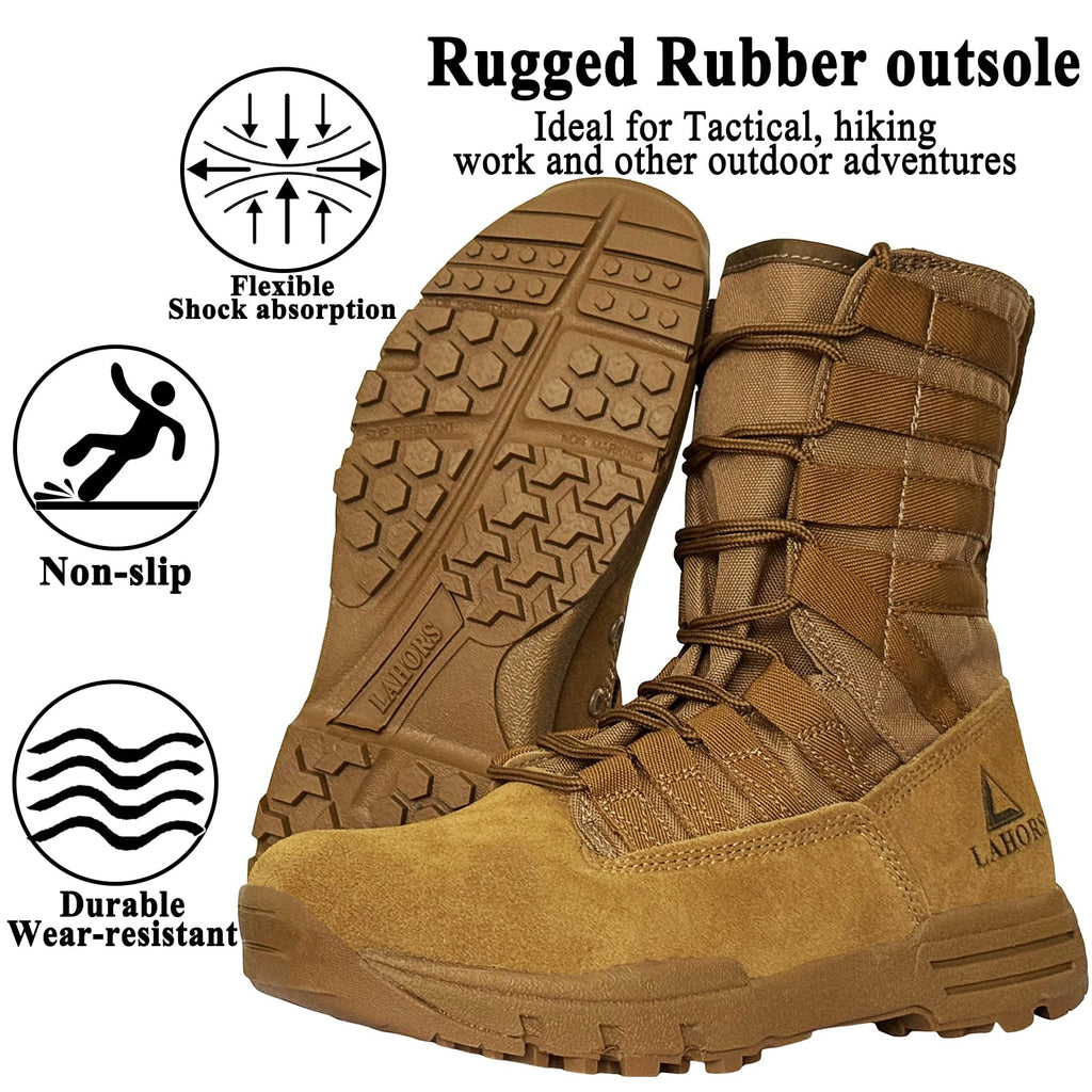 Suede Leather Lightweight Tactical Combat Boots V36592