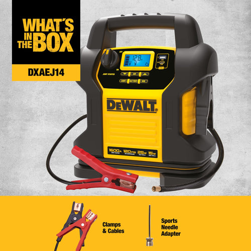 1600 Peak Amp Jump Starter with 120 PSI Air Inflator N6496