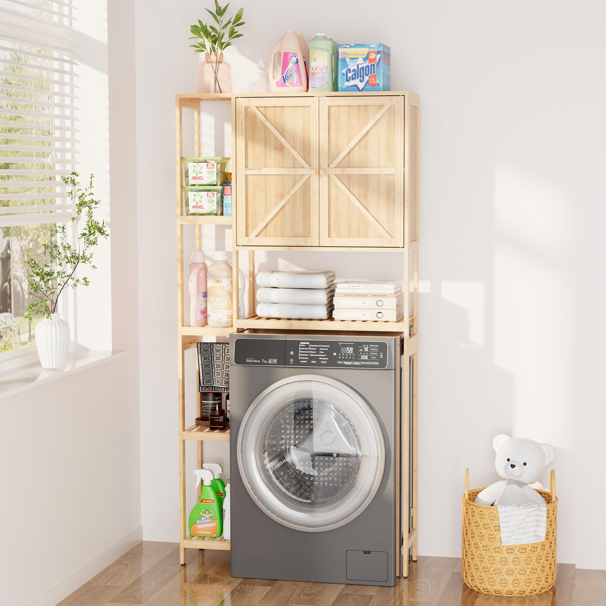 Bamboo Over-the-Toilet Storage Cabinet with Shelves V5104