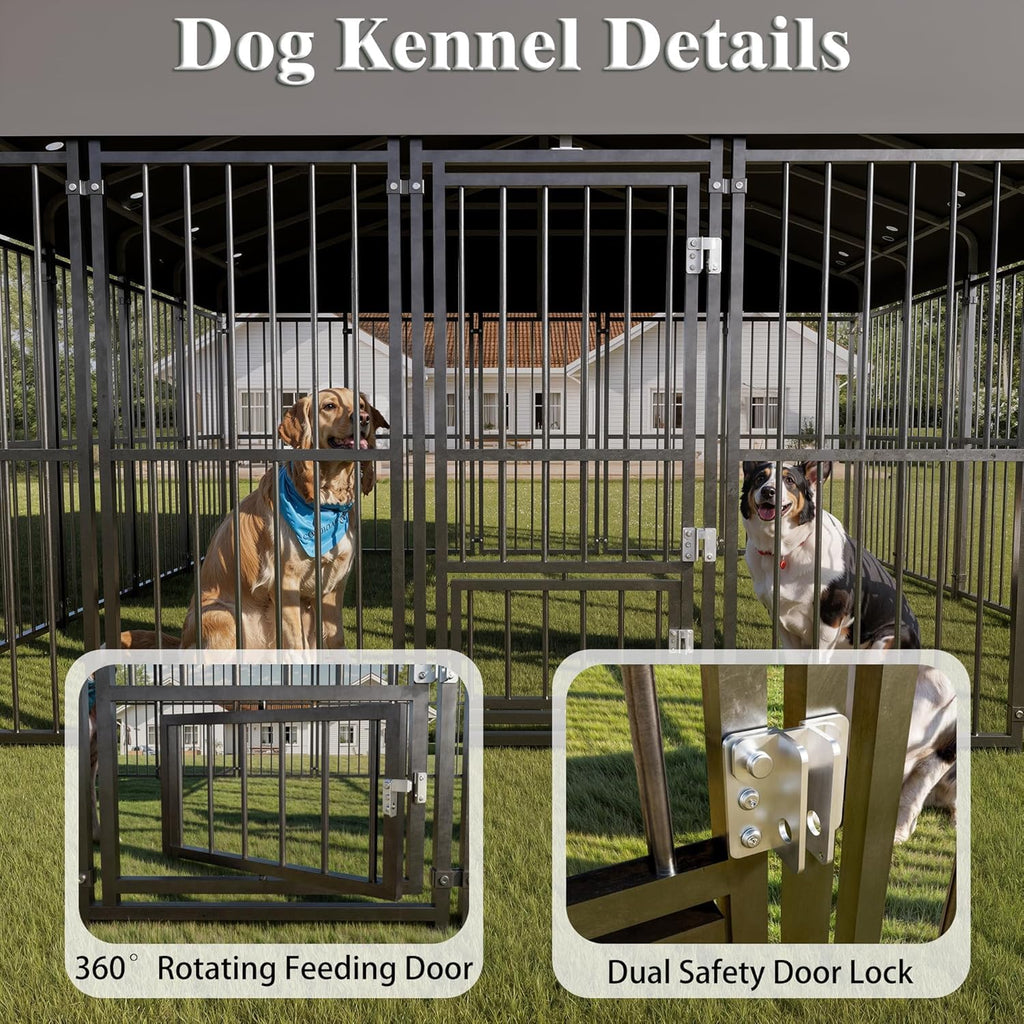 10x14FT Heavy Duty Large Dog Kennel Outdoor R512233