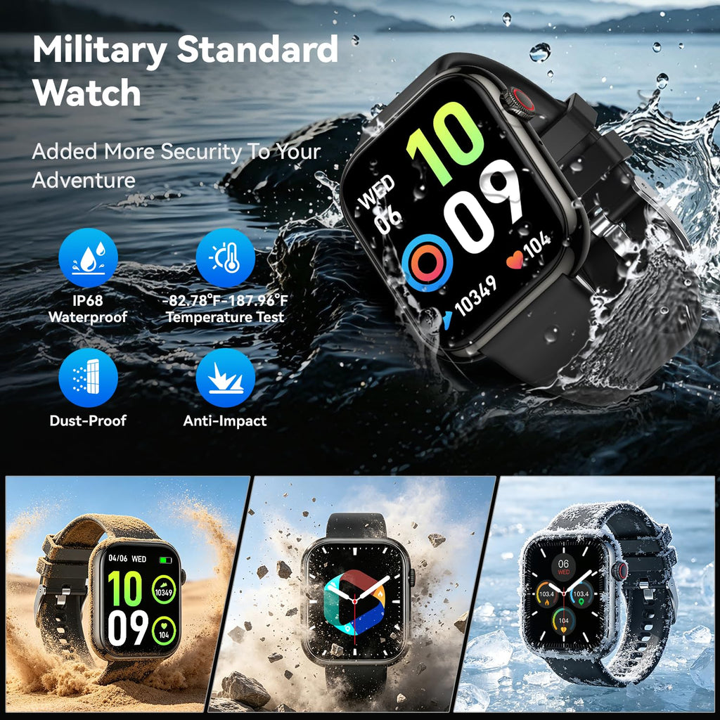 1.85" HD Touchscreen IP68 Waterproof Smart Watch Z4627