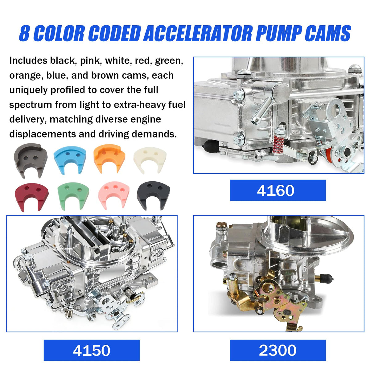 8-Piece Accelerator Pump Cam Assortment Kit M2336