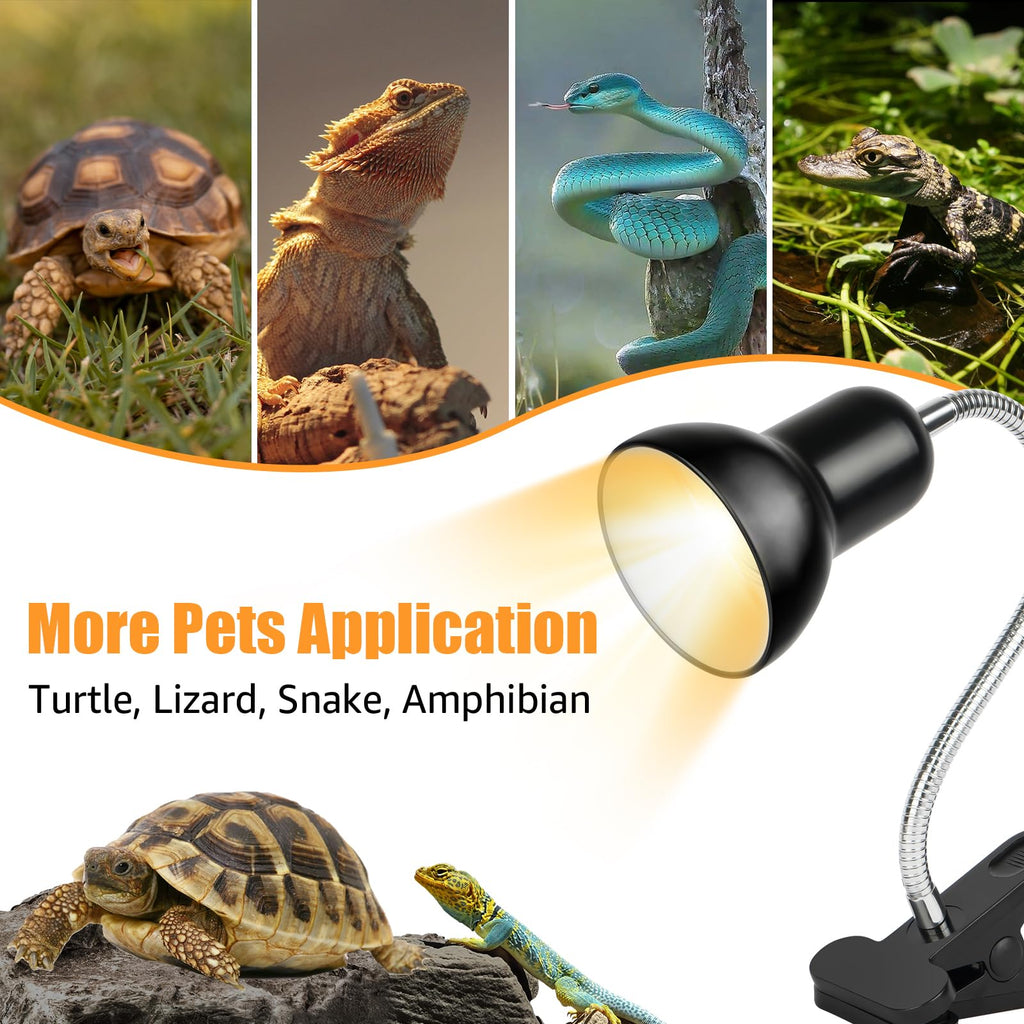 Reptile Heat Lamp UVA/UVB Light with 25W and 50W Bulbs N393