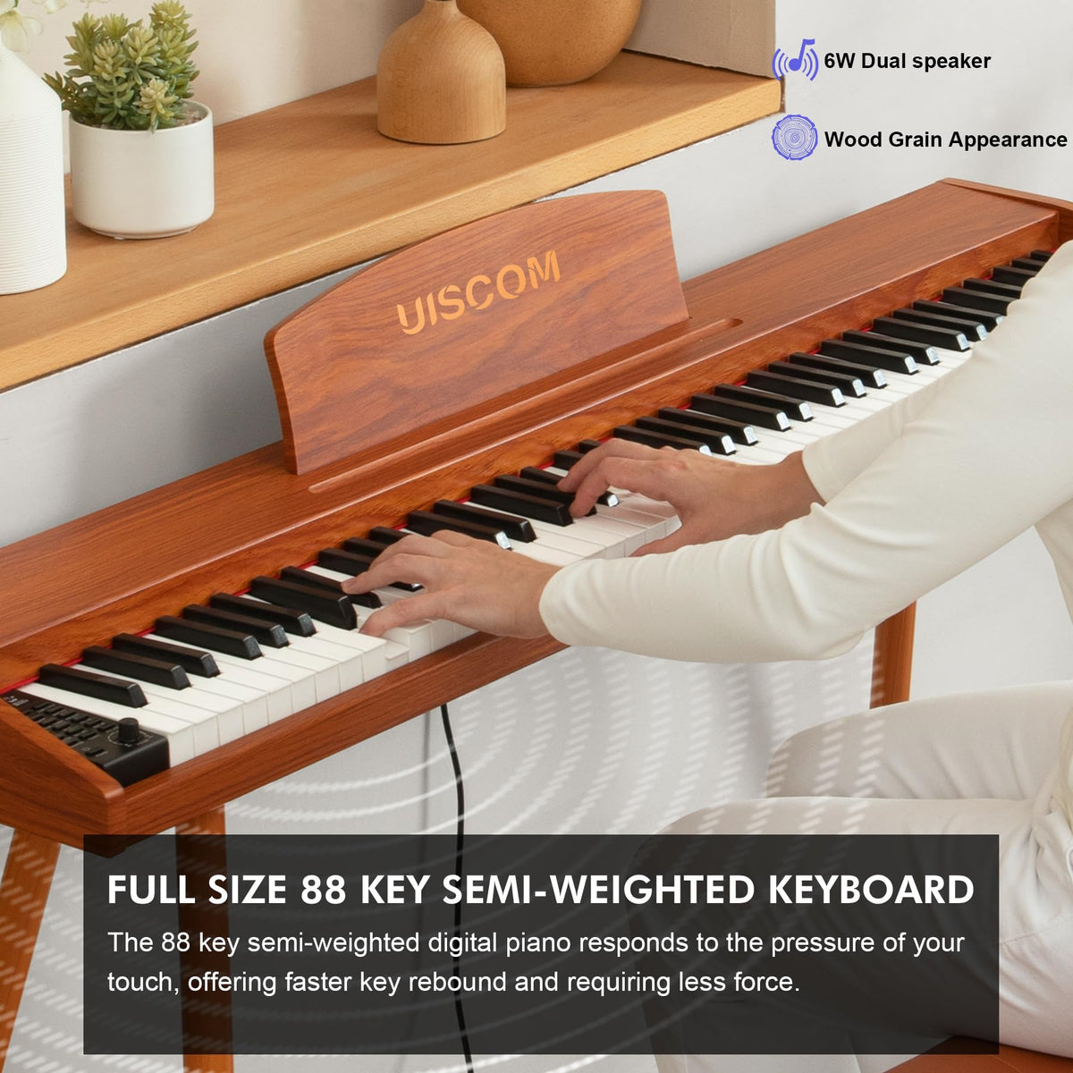 88 Key Semi-Weighted Digital Piano Keyboard J1537