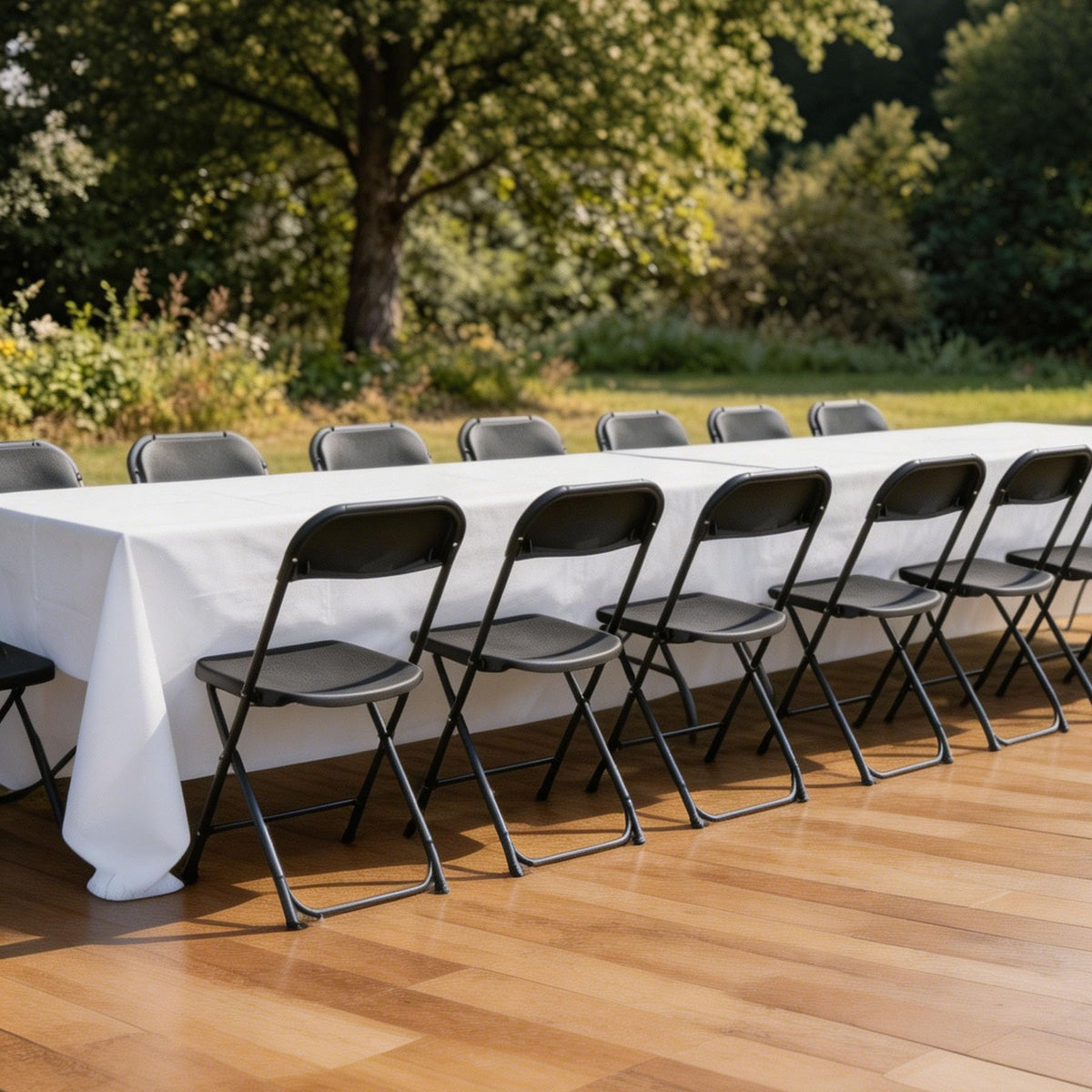Plastic Folding Chairs Set of 10 W96331