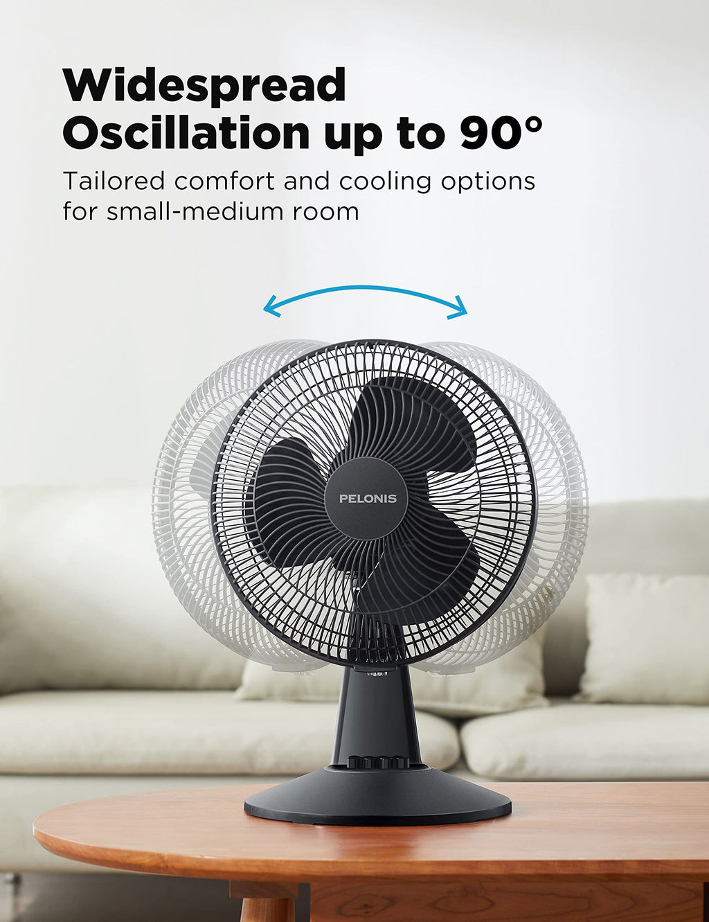16'' Oscillating Pedestal Fan and 12-Inch Oscillating Table Fan I7209