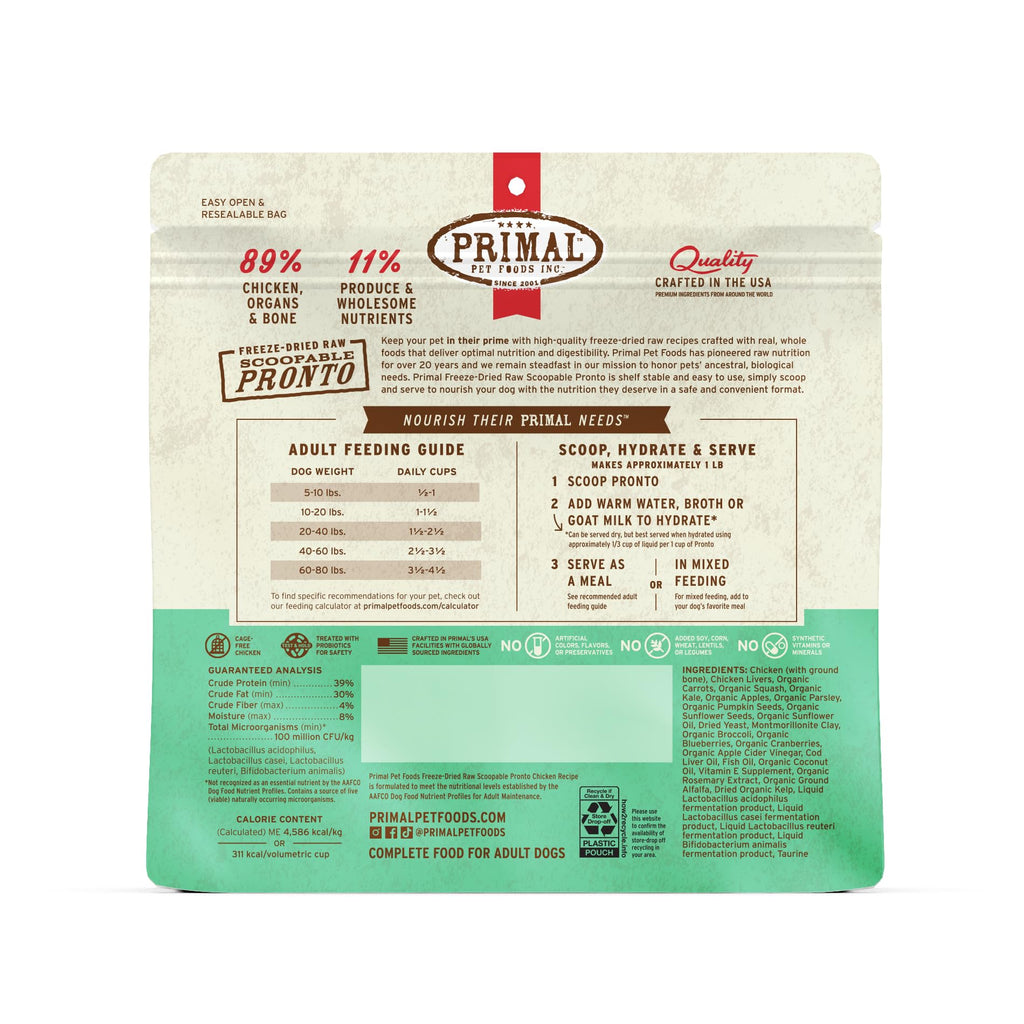 Freeze Dried Chicken Dog Food 16 oz B2447