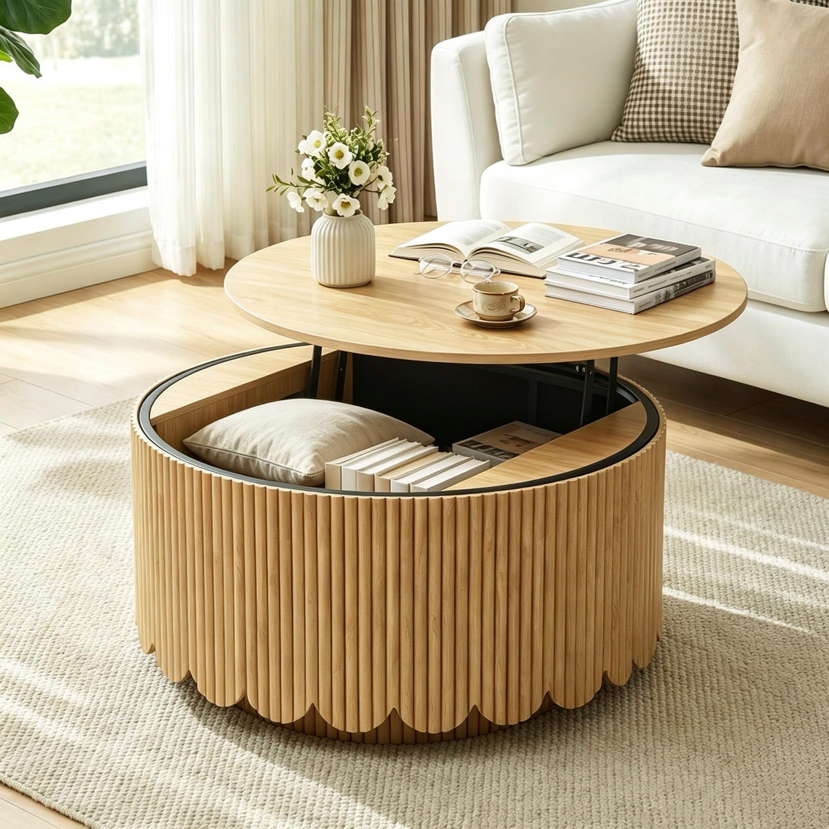 Lift Top Coffee Table with Storage X254