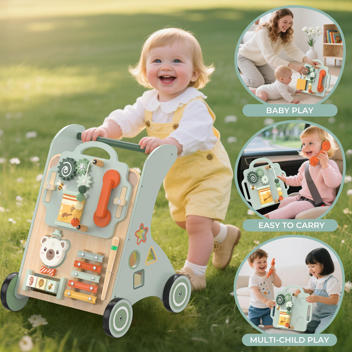 Wooden Sit-to-Stand Baby Walker I718