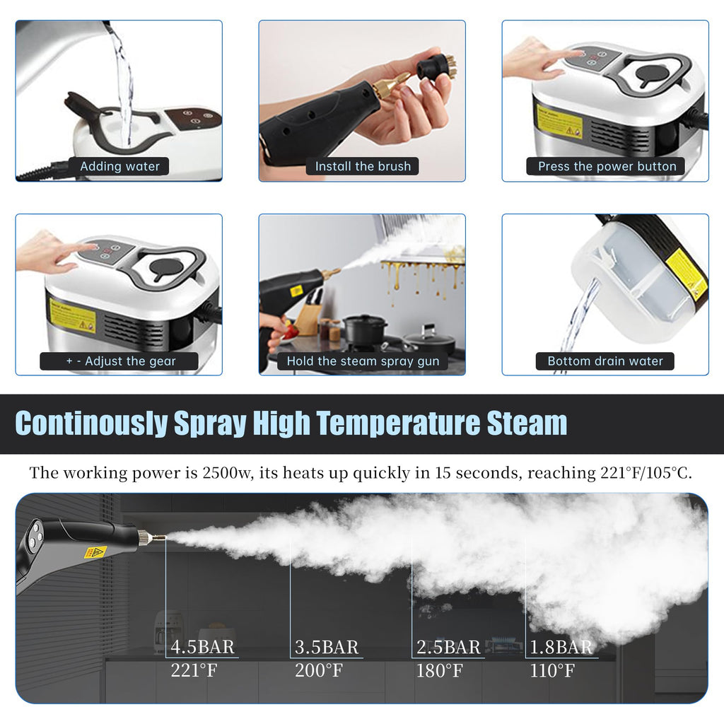 2500W Handheld Steam Cleaner S1859