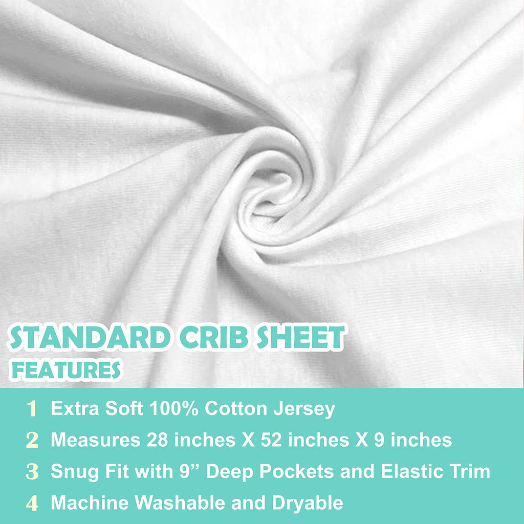 3 Pack White Fitted Crib Sheets 52x28" P78570