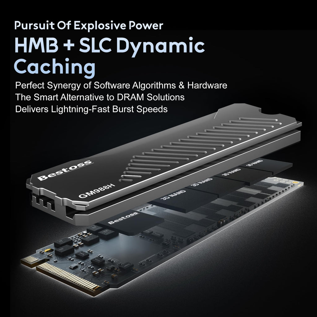 1TB PCIe 4.0 NVMe M.2 2280 SSD with Heatsink T162
