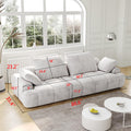 Light Gray Velvet Upholstered Sofa Bed N1815